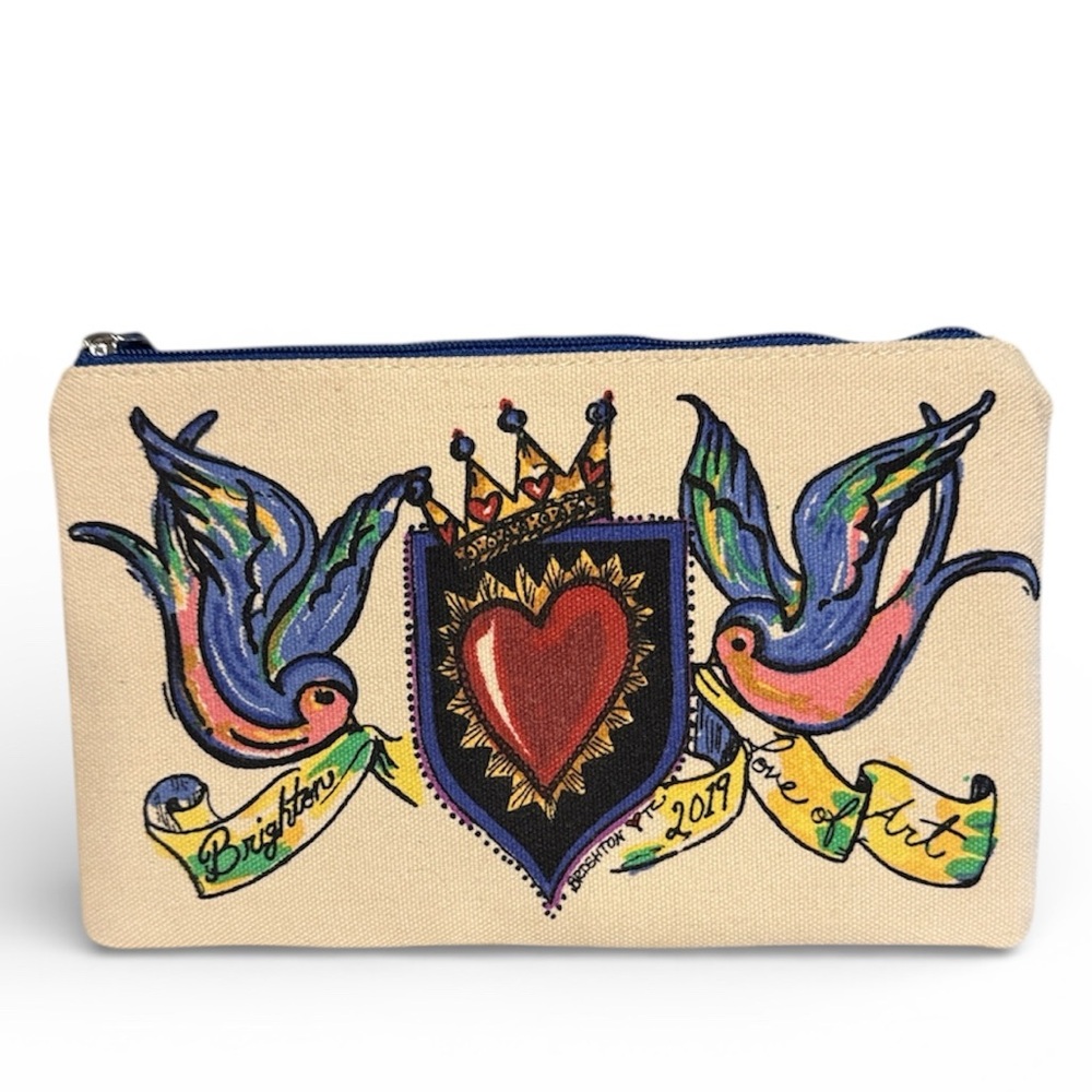 Brighton 2019, Love of Art, Canvas Zippered Pouch—Cosmetic Bag